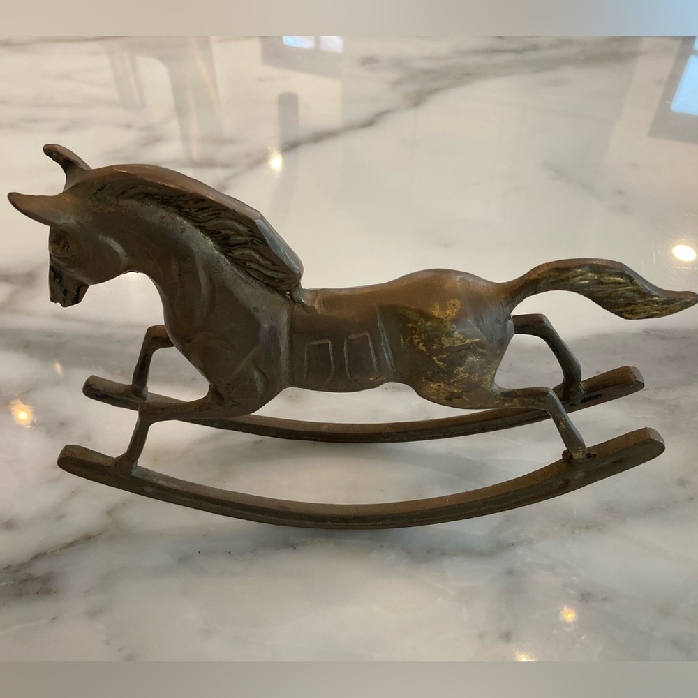 Rocking Horse Brass Tone Vintage